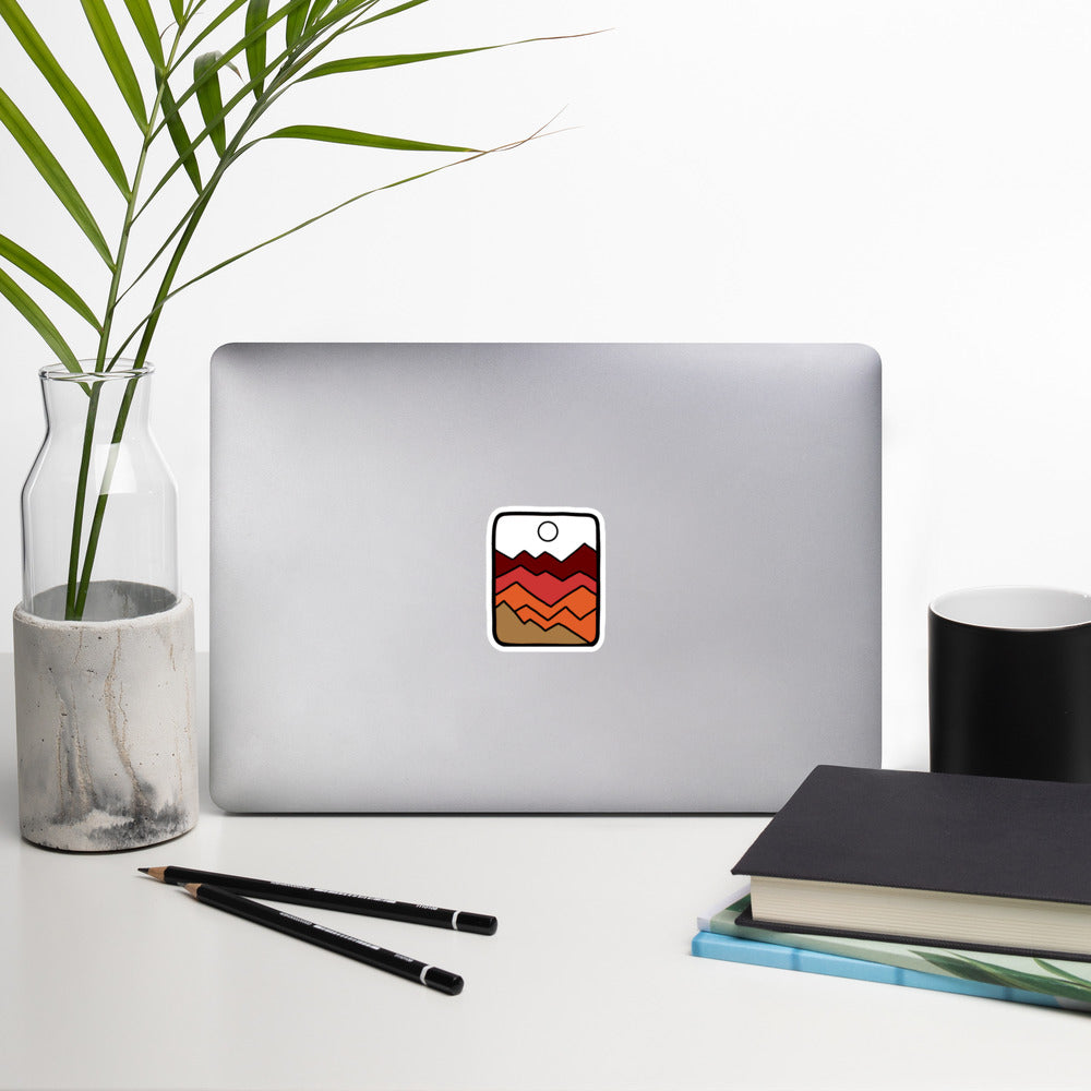 Sonnenuntergang Aufkleber auf einem Laptopn